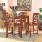 Baxton Studio Nicolette Modern and Contemporary Walnut Brown Finished Wood 5-Piece Pub Set 176-11424-10903-Zoro - alternate 4